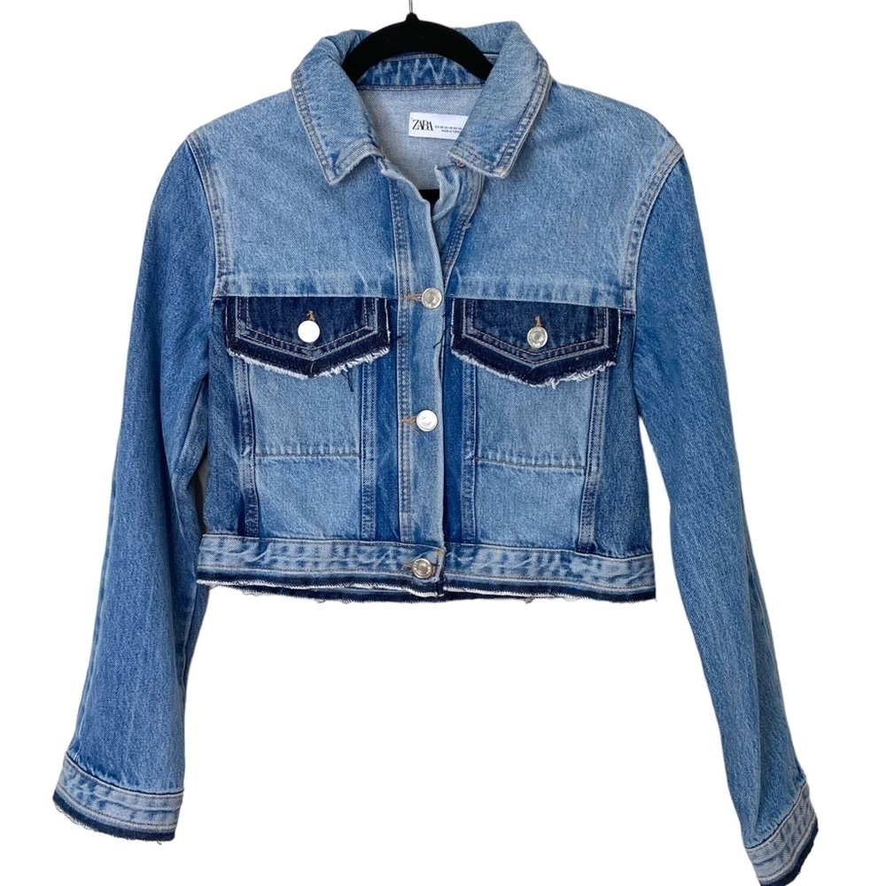Zara Women's Cropped Denim Jacket